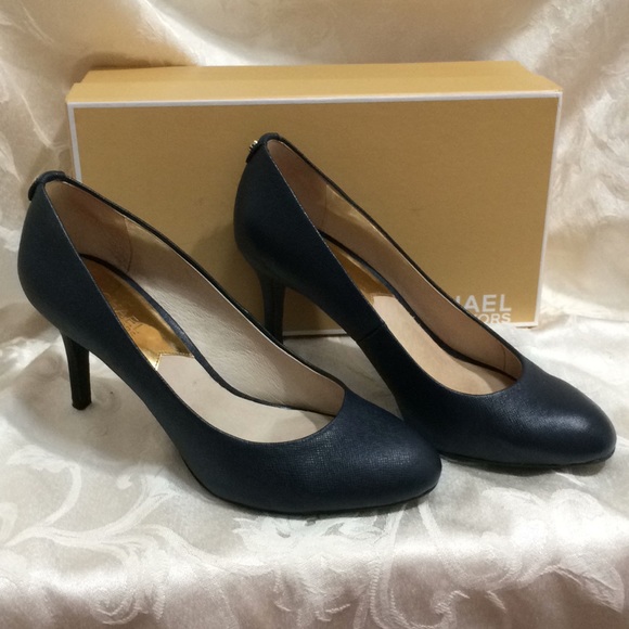 Michael Kors Shoes - Michael Kors Blue Leather Heels size 8W